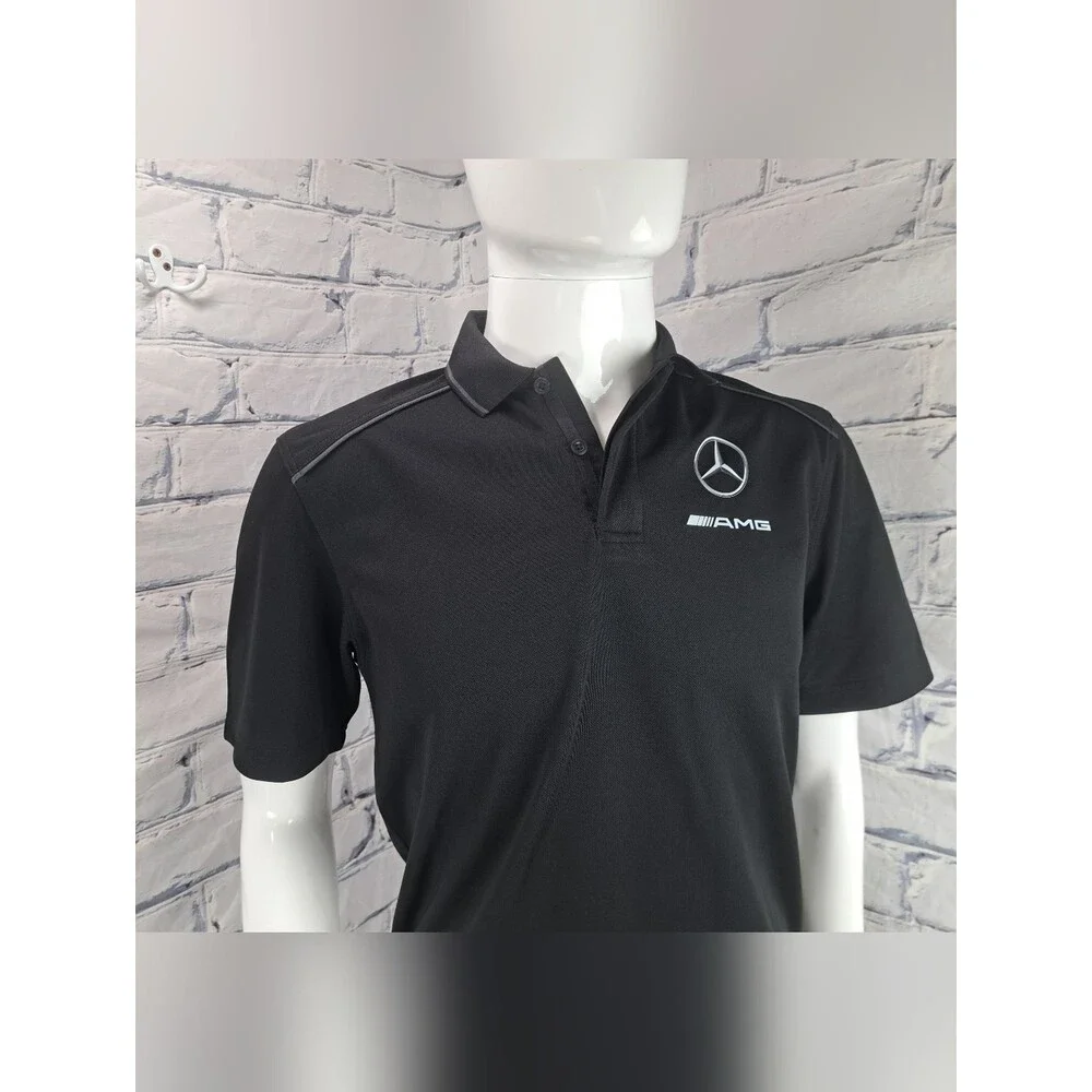 Mercedes Benz Men's Polo Shirt Logo AMG Promotional Hex Dry Stormtech golf Small